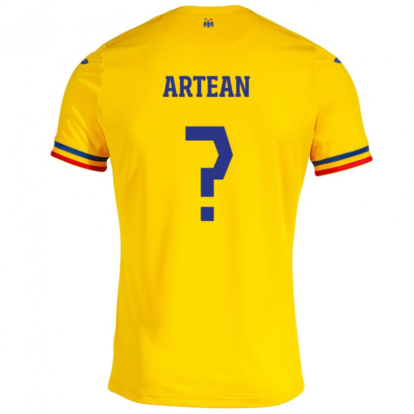 Kinderen Roemenië Andrei Artean #0 Geel Thuisshirt Thuistenue 24-26 T-Shirt