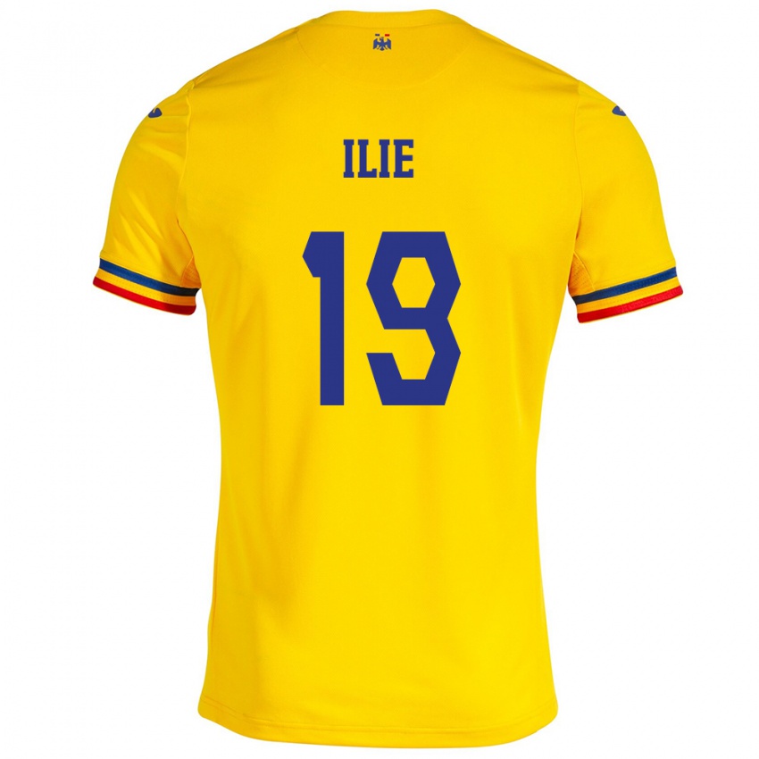 Kinderen Roemenië Rareș Ilie #19 Geel Thuisshirt Thuistenue 24-26 T-Shirt