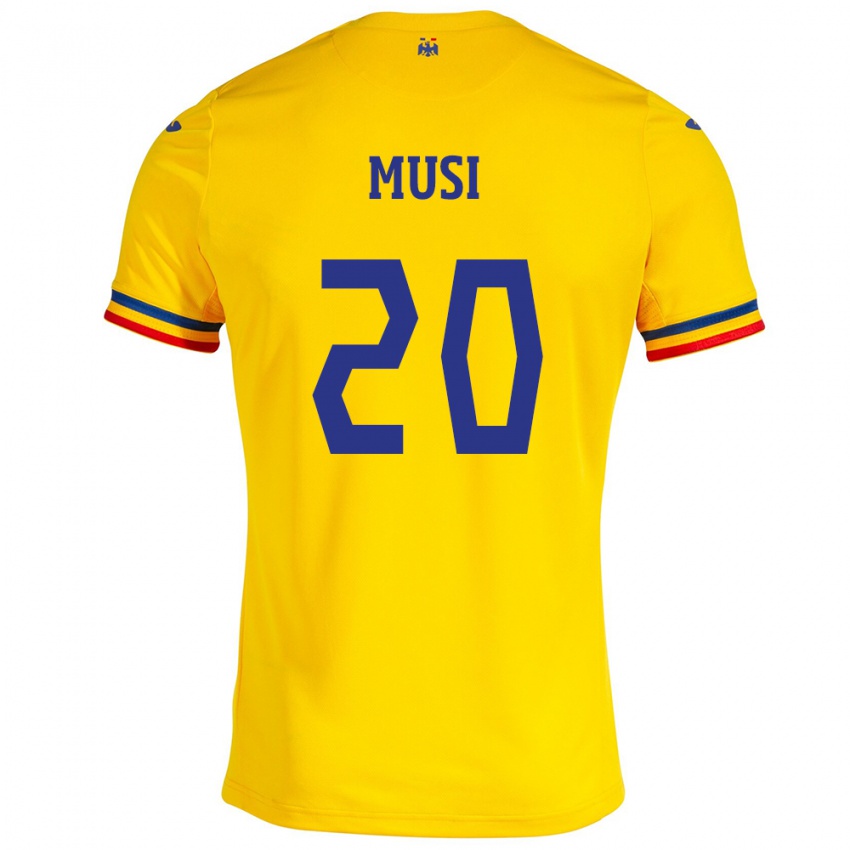 Kinderen Roemenië Alexandru Musi #20 Geel Thuisshirt Thuistenue 24-26 T-Shirt