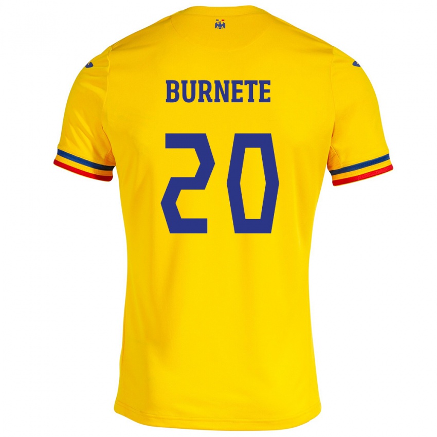 Kinderen Roemenië Rareș Burnete #20 Geel Thuisshirt Thuistenue 24-26 T-Shirt