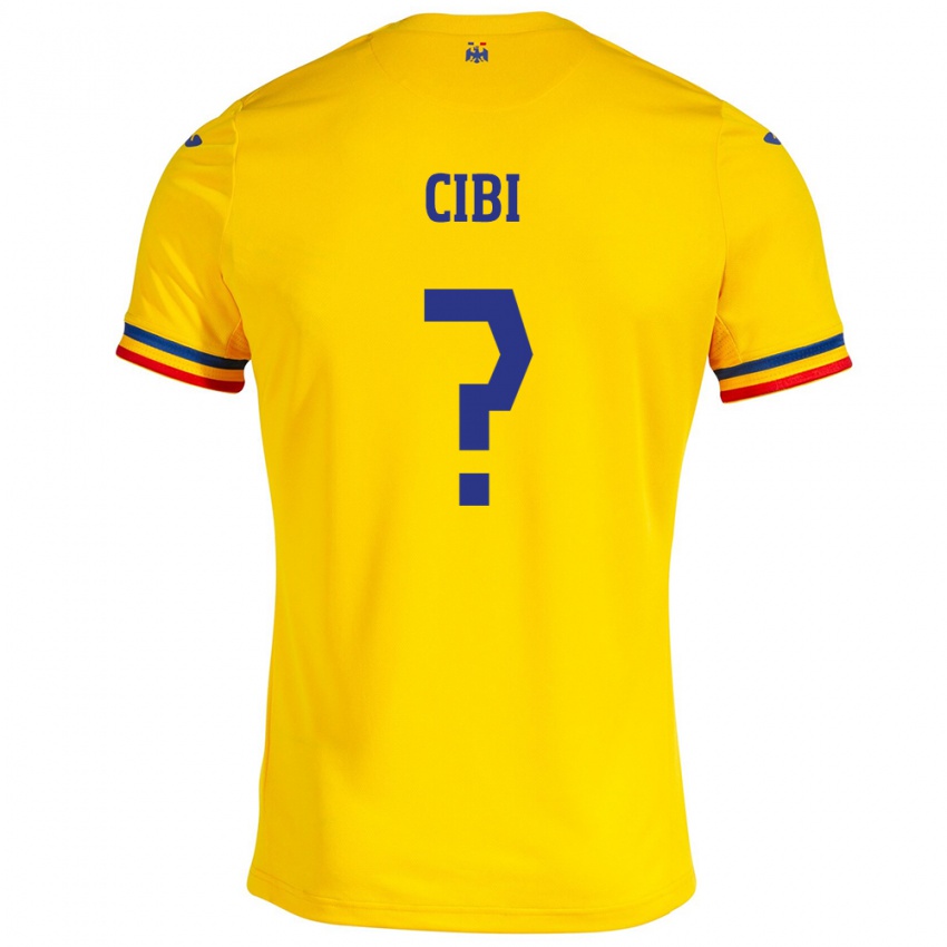 Kinderen Roemenië Fabiano Cibi #0 Geel Thuisshirt Thuistenue 24-26 T-Shirt