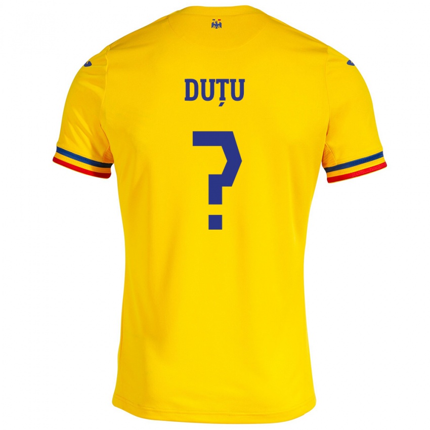 Kinderen Roemenië Matteo Duțu #0 Geel Thuisshirt Thuistenue 24-26 T-Shirt