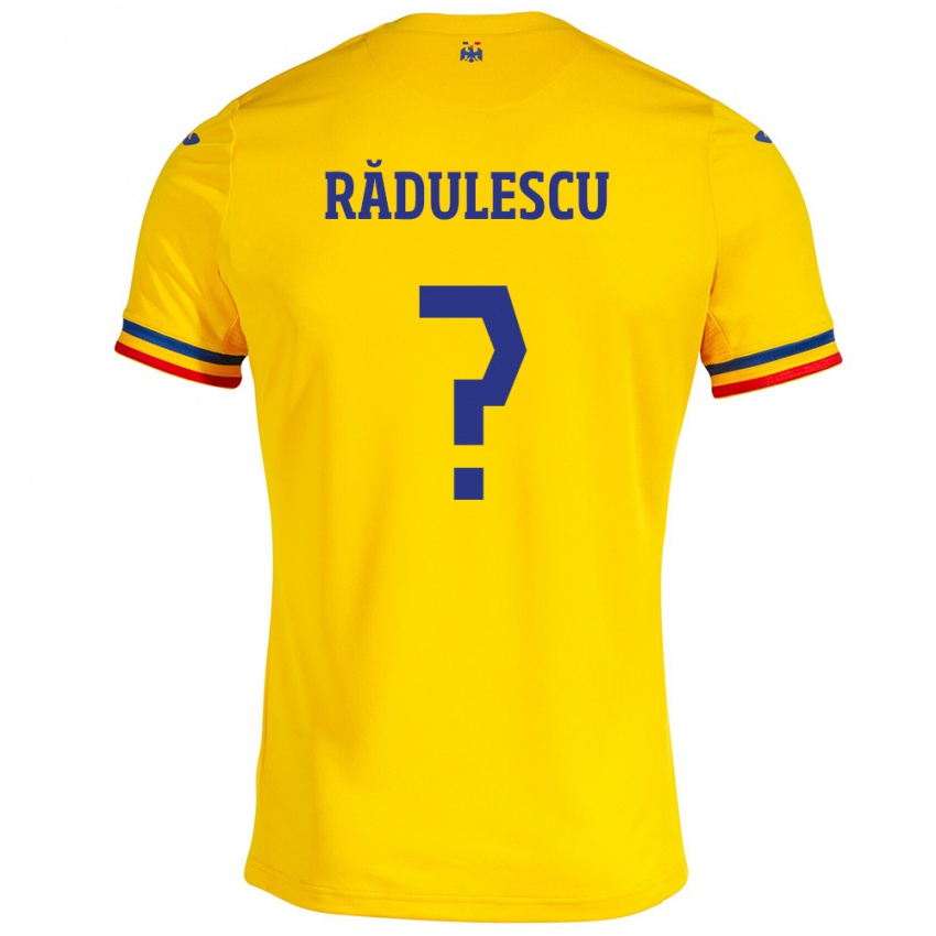 Kinderen Roemenië Mihnea Rădulescu #0 Geel Thuisshirt Thuistenue 24-26 T-Shirt