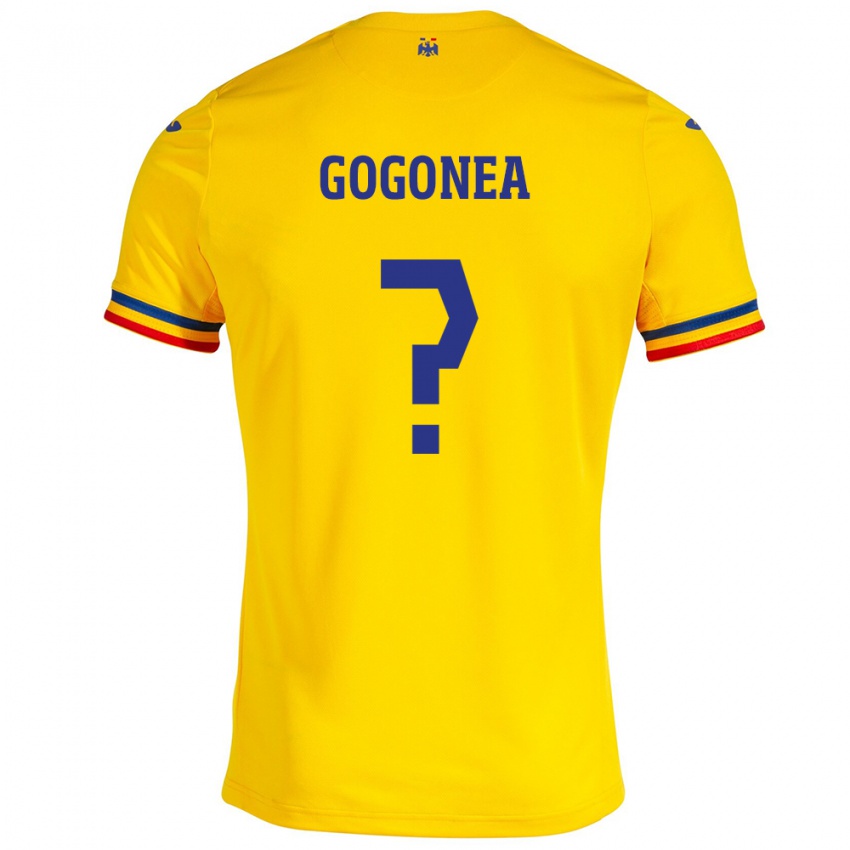 Kinderen Roemenië Raul Gogonea #0 Geel Thuisshirt Thuistenue 24-26 T-Shirt