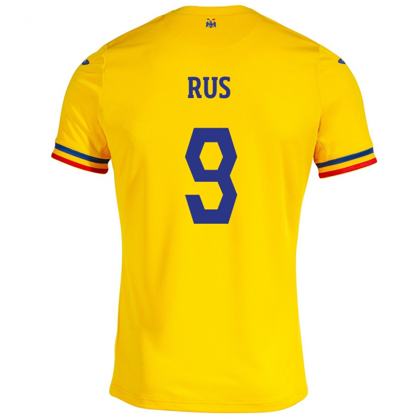 Kinderen Roemenië Laura Rus #9 Geel Thuisshirt Thuistenue 24-26 T-Shirt