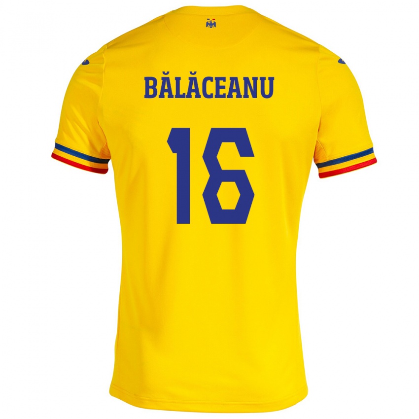 Kinderen Roemenië Ioana Bălăceanu #16 Geel Thuisshirt Thuistenue 24-26 T-Shirt