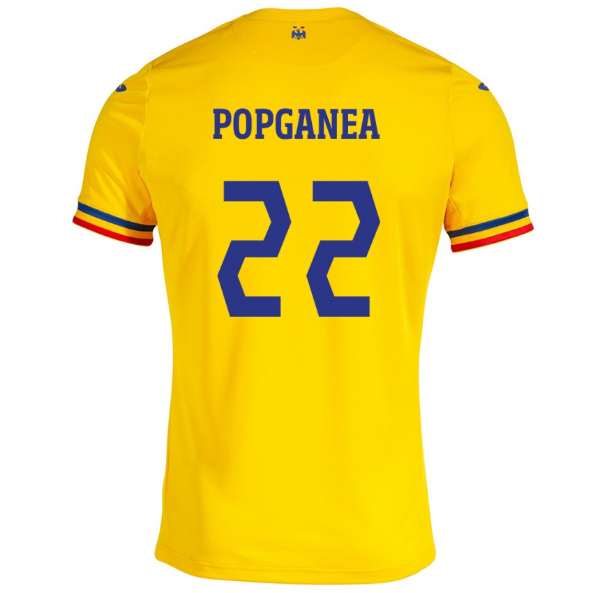 Kinderen Roemenië Mirela Pop-Ganea #22 Geel Thuisshirt Thuistenue 24-26 T-Shirt