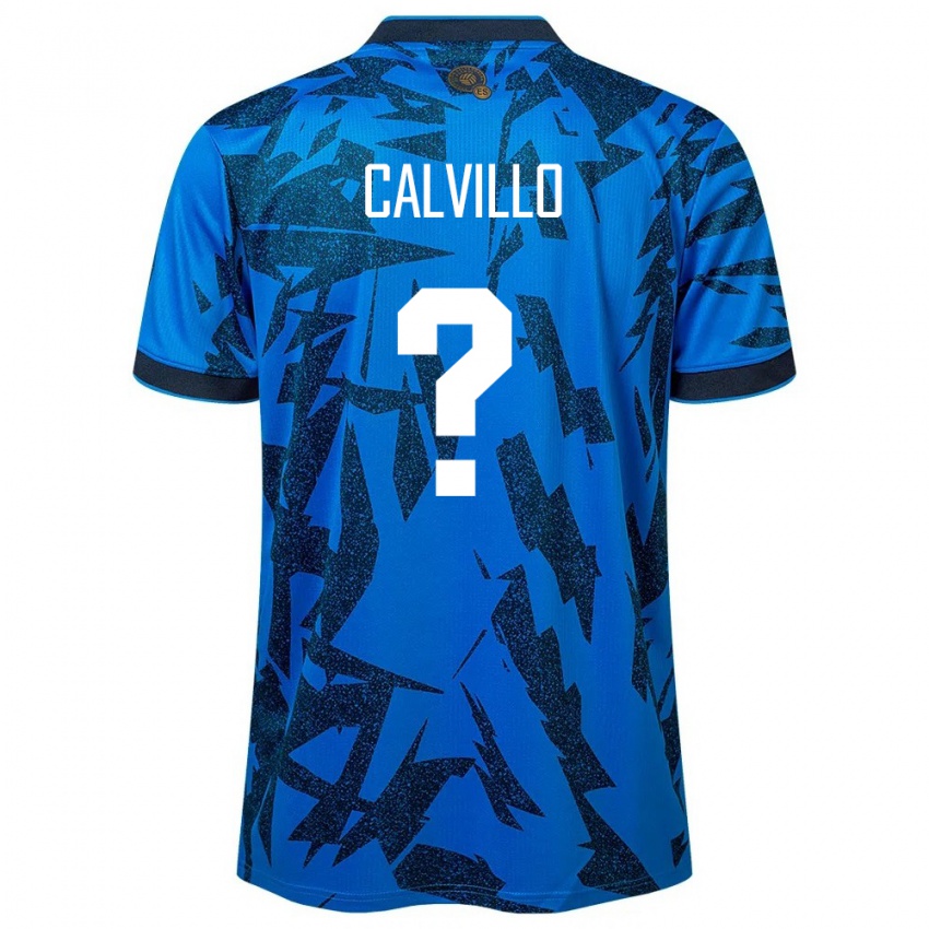 Kinderen El Salvador Eric Calvillo #0 Blauw Thuisshirt Thuistenue 24-26 T-Shirt