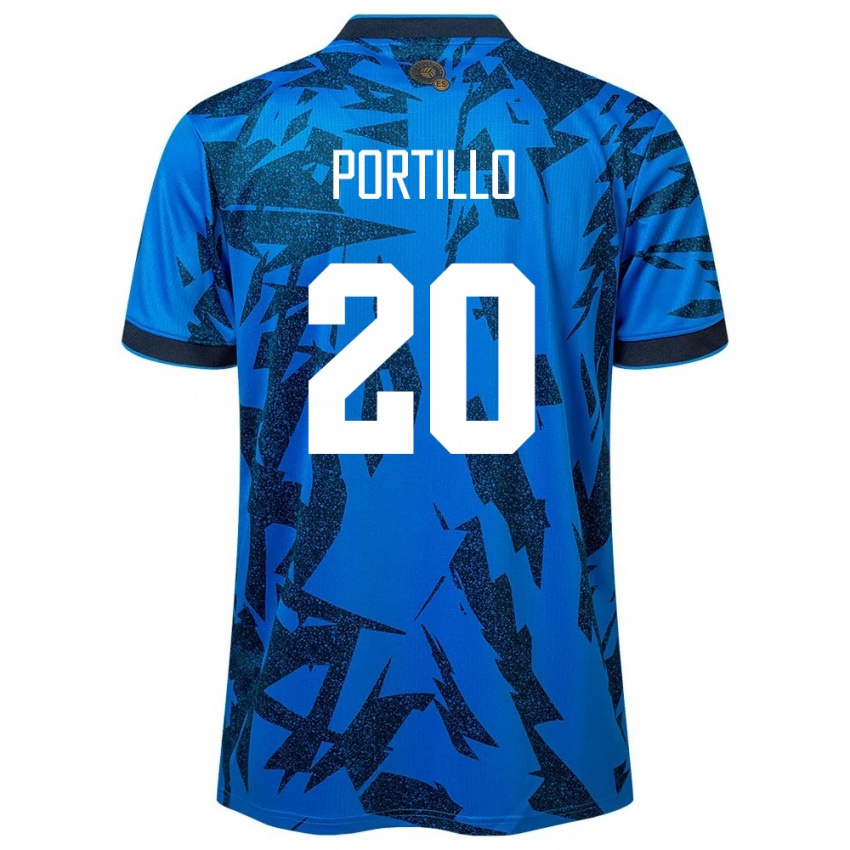 Kinderen El Salvador Isaac Portillo #20 Blauw Thuisshirt Thuistenue 24-26 T-Shirt