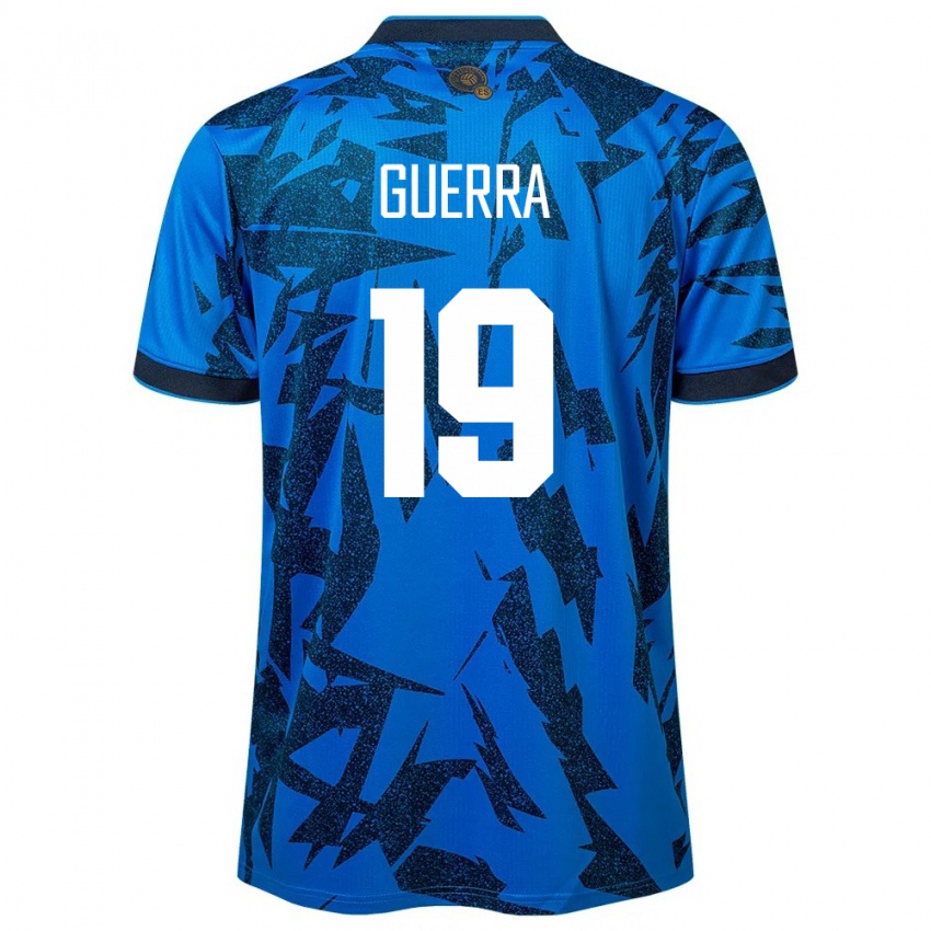 Kinderen El Salvador Steven Guerra #19 Blauw Thuisshirt Thuistenue 24-26 T-Shirt