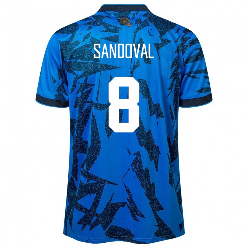 Kinderen El Salvador Emerson Sandoval #8 Blauw Thuisshirt Thuistenue 24-26 T-Shirt