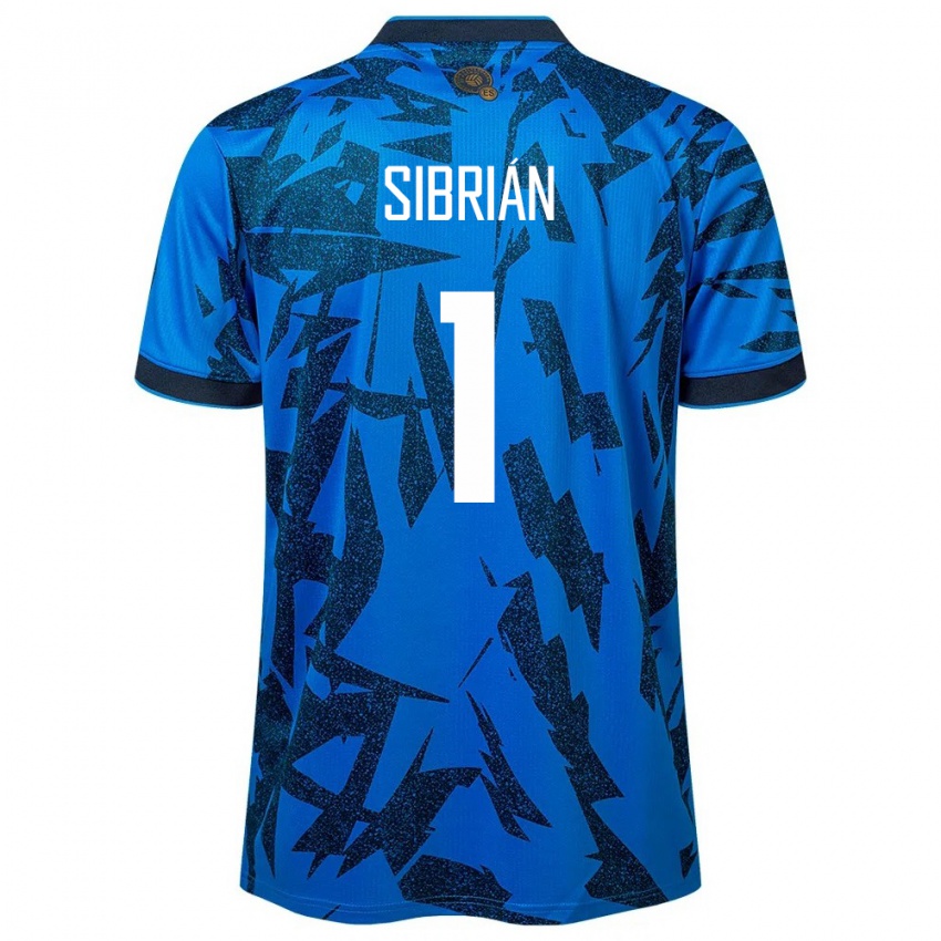 Kinderen El Salvador Sergio Sibrián #1 Blauw Thuisshirt Thuistenue 24-26 T-Shirt