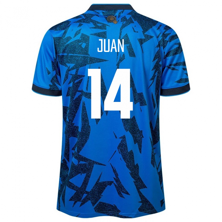 Kinderen El Salvador Juan Sánchez #14 Blauw Thuisshirt Thuistenue 24-26 T-Shirt