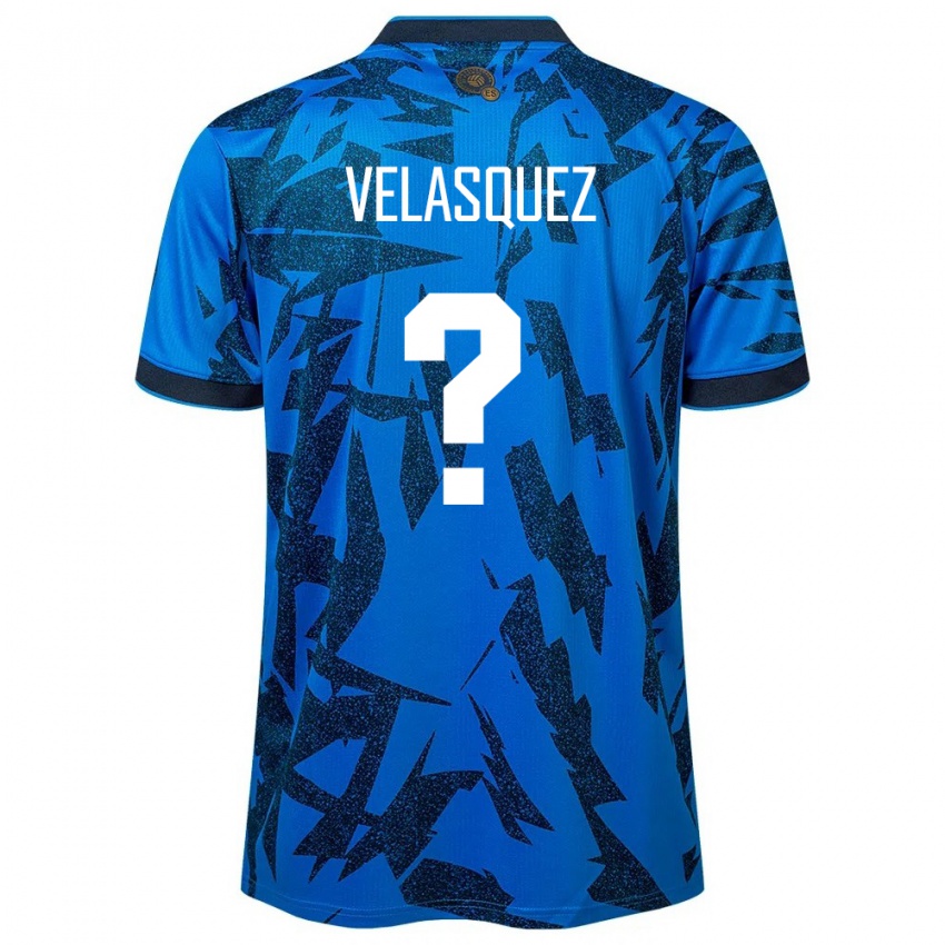 Kinderen El Salvador Jorge Velasquez #0 Blauw Thuisshirt Thuistenue 24-26 T-Shirt