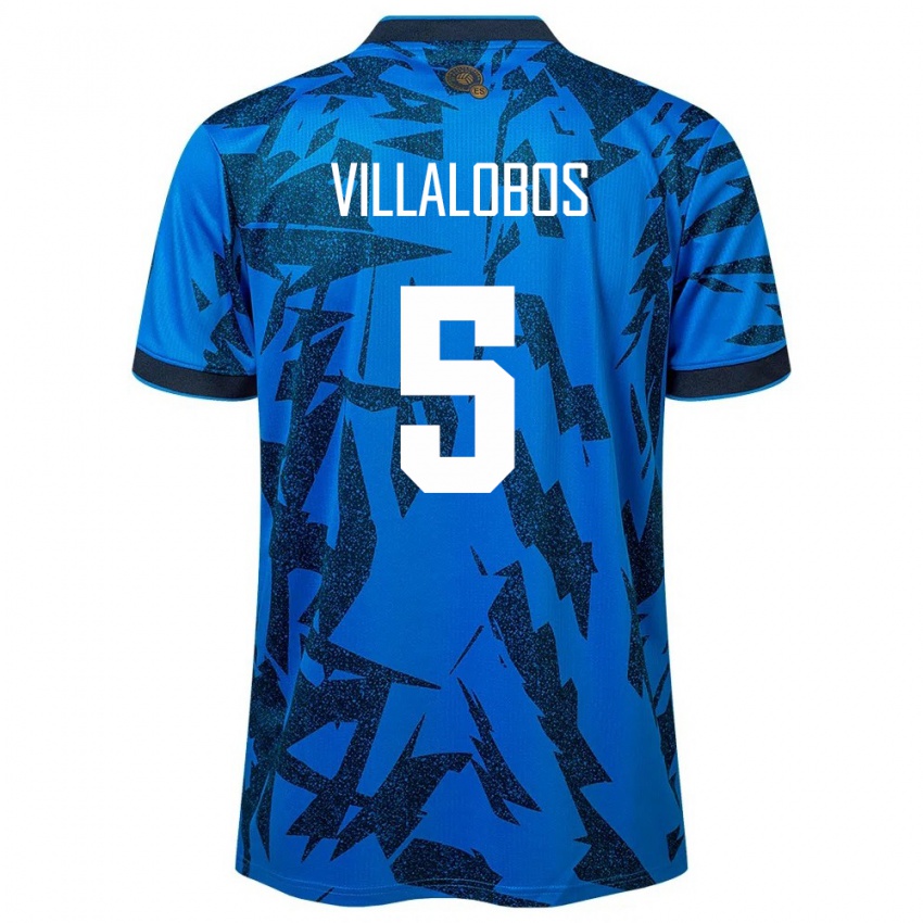 Kinderen El Salvador Kristian Villalobos #5 Blauw Thuisshirt Thuistenue 24-26 T-Shirt