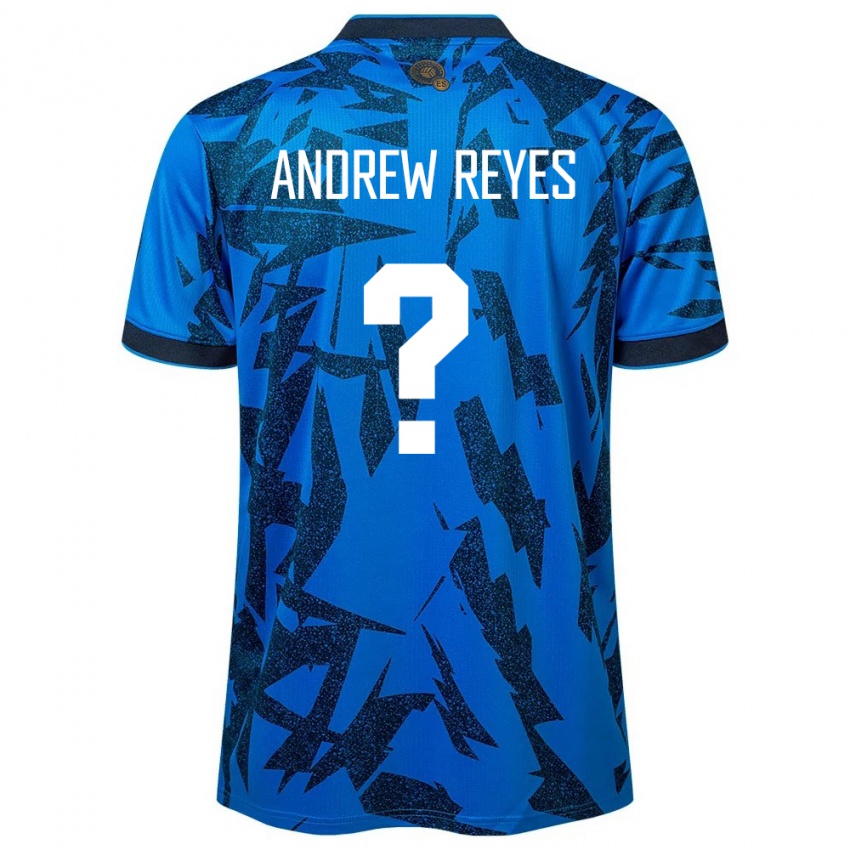 Kinderen El Salvador Andrew Reyes #0 Blauw Thuisshirt Thuistenue 24-26 T-Shirt