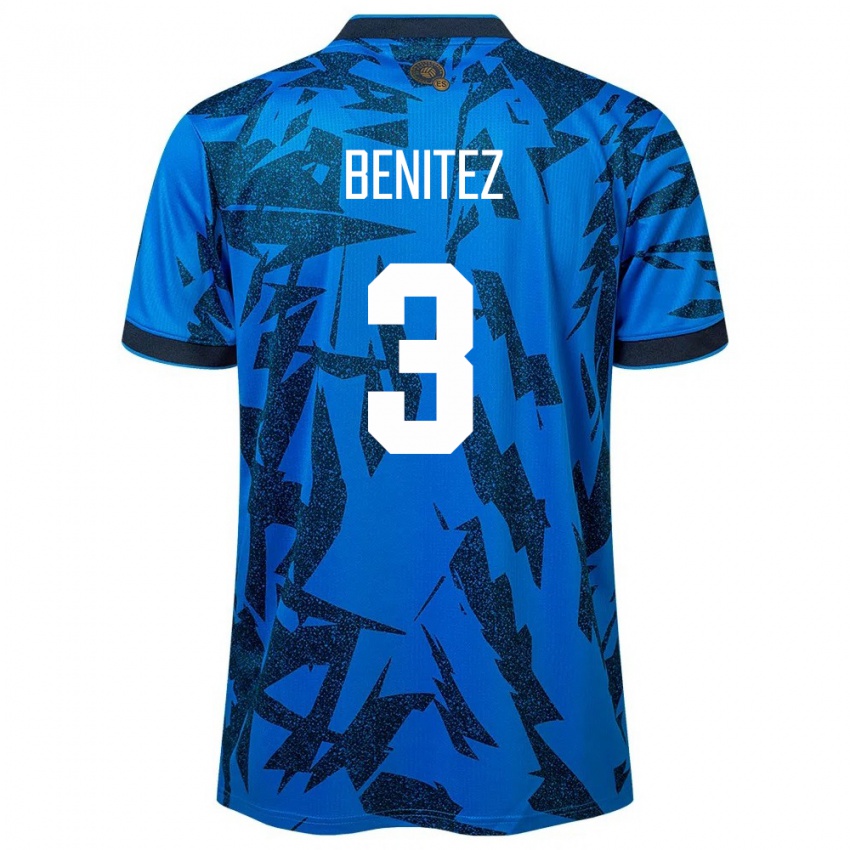 Kinderen El Salvador Carolina Benitez #3 Blauw Thuisshirt Thuistenue 24-26 T-Shirt