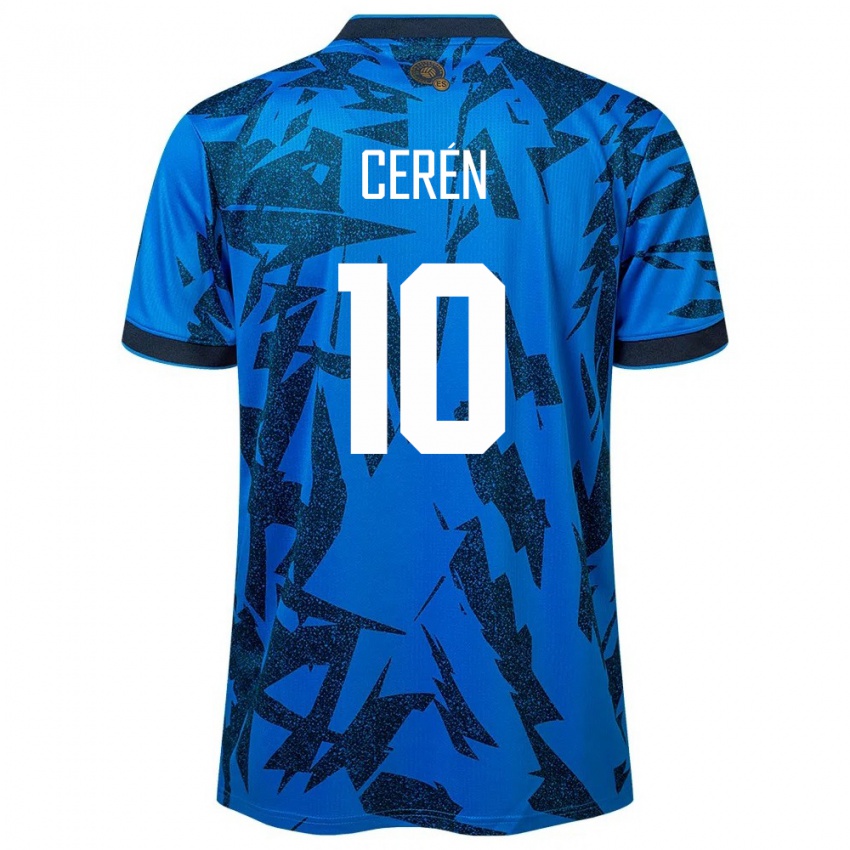 Kinderen El Salvador Brenda Cerén #10 Blauw Thuisshirt Thuistenue 24-26 T-Shirt