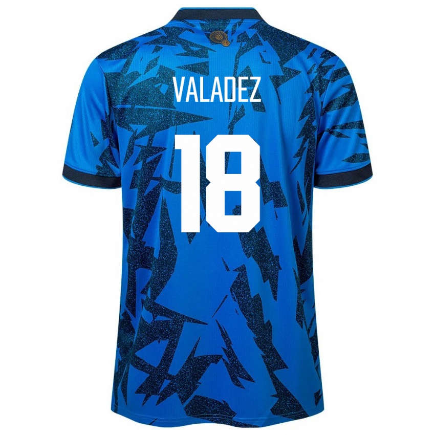 Kinderen El Salvador Samantha Valadez #18 Blauw Thuisshirt Thuistenue 24-26 T-Shirt