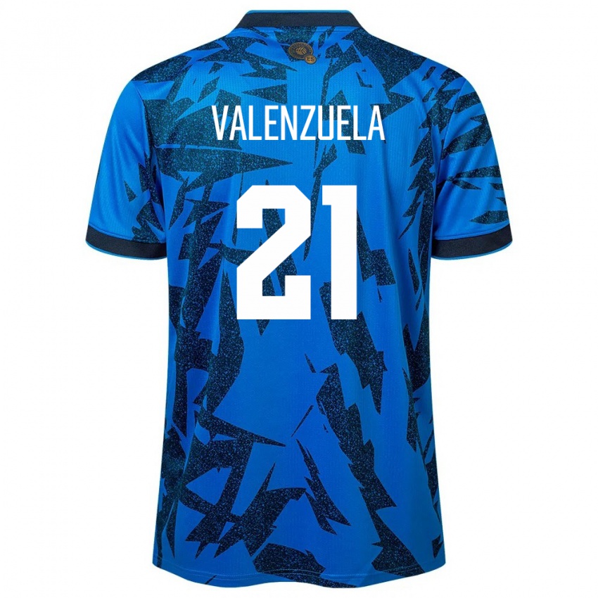 Kinderen El Salvador Ana Valenzuela #21 Blauw Thuisshirt Thuistenue 24-26 T-Shirt