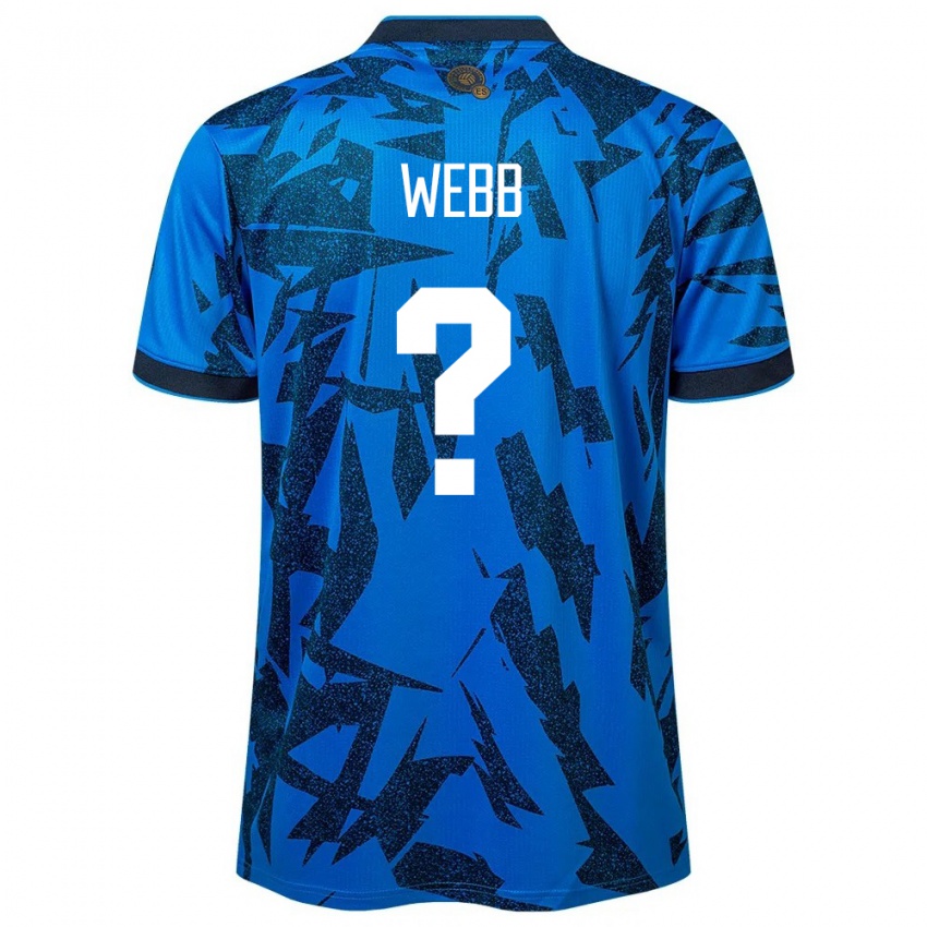 Kinderen El Salvador Ashley Webb #0 Blauw Thuisshirt Thuistenue 24-26 T-Shirt