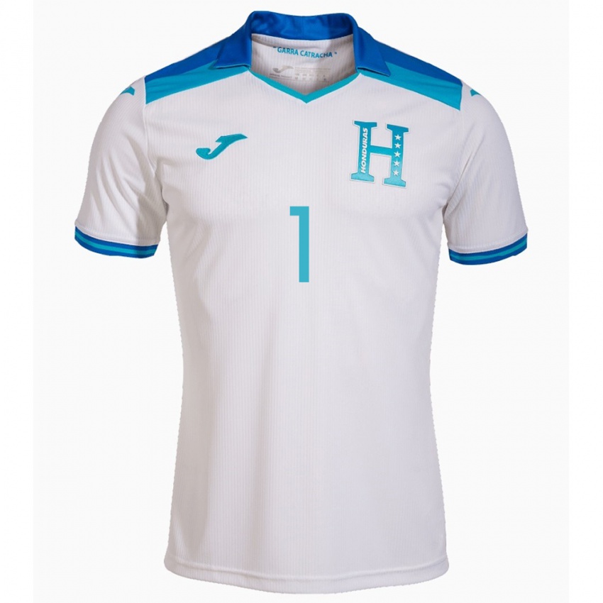 Kinderen Honduras Juergen García #1 Wit Thuisshirt Thuistenue 24-26 T-Shirt