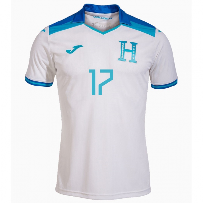 Kinderen Honduras Johana Espinal #17 Wit Thuisshirt Thuistenue 24-26 T-Shirt