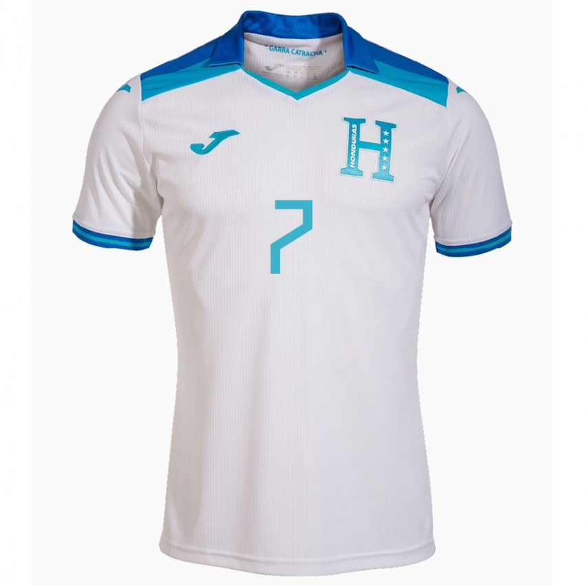 Kinderen Honduras Jeffry Miranda #7 Wit Thuisshirt Thuistenue 24-26 T-Shirt