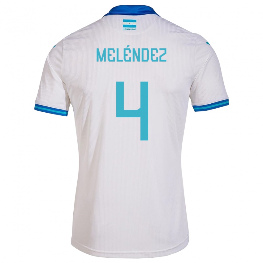 Kinderen Honduras Carlos Meléndez #4 Wit Thuisshirt Thuistenue 24-26 T-Shirt