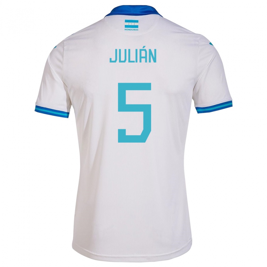 Kinderen Honduras Julián Martínez #5 Wit Thuisshirt Thuistenue 24-26 T-Shirt