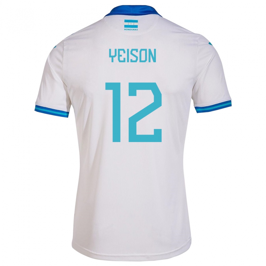 Kinderen Honduras Yeison Mejía #12 Wit Thuisshirt Thuistenue 24-26 T-Shirt