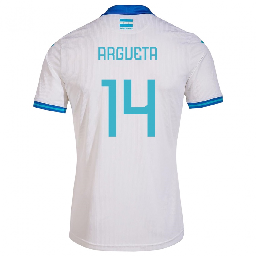 Kinderen Honduras Carlos Argueta #14 Wit Thuisshirt Thuistenue 24-26 T-Shirt