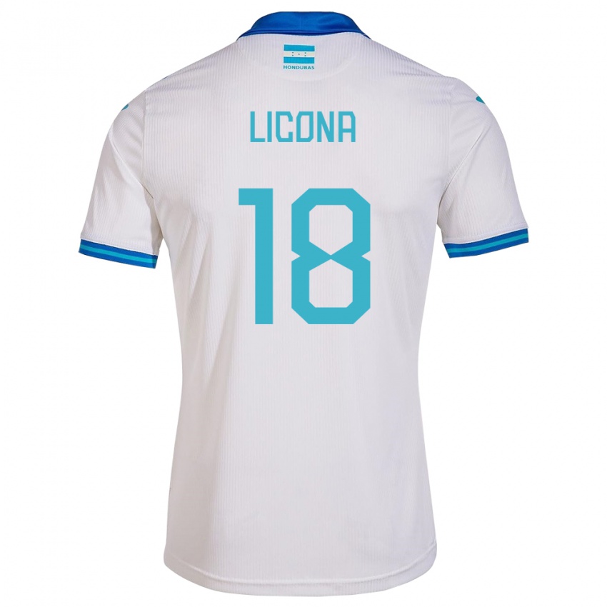 Kinderen Honduras Marlon Licona #18 Wit Thuisshirt Thuistenue 24-26 T-Shirt