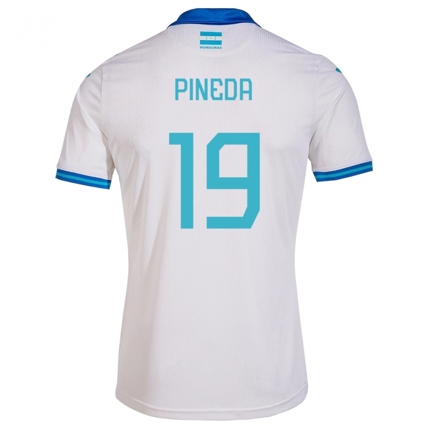 Kinderen Honduras Carlos Pineda #19 Wit Thuisshirt Thuistenue 24-26 T-Shirt