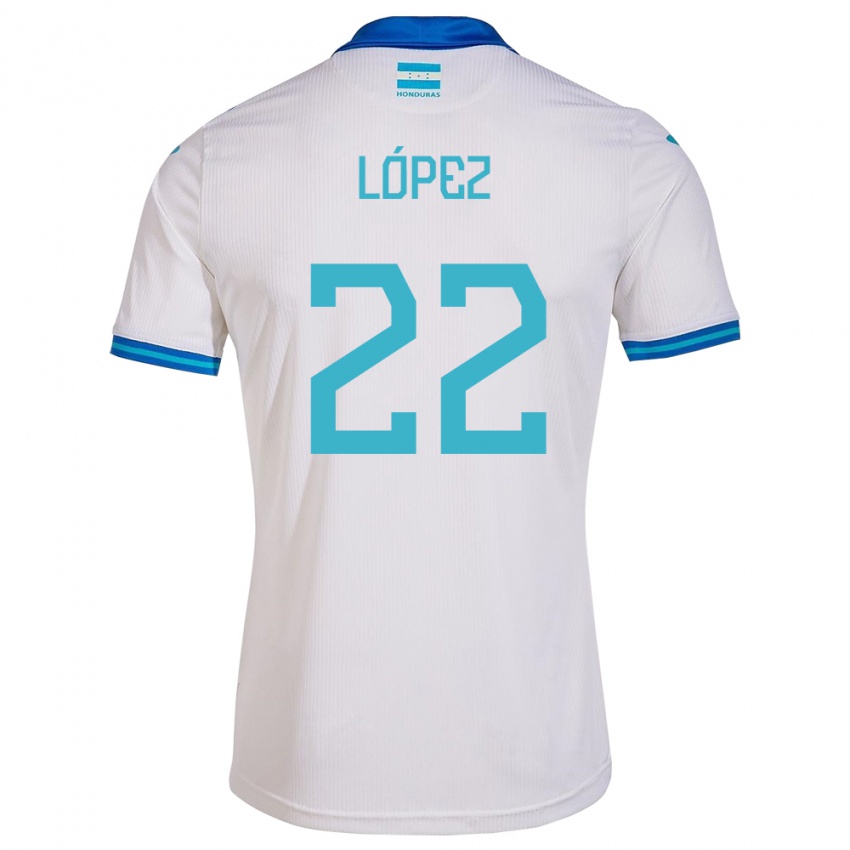 Kinderen Honduras Luis López #22 Wit Thuisshirt Thuistenue 24-26 T-Shirt