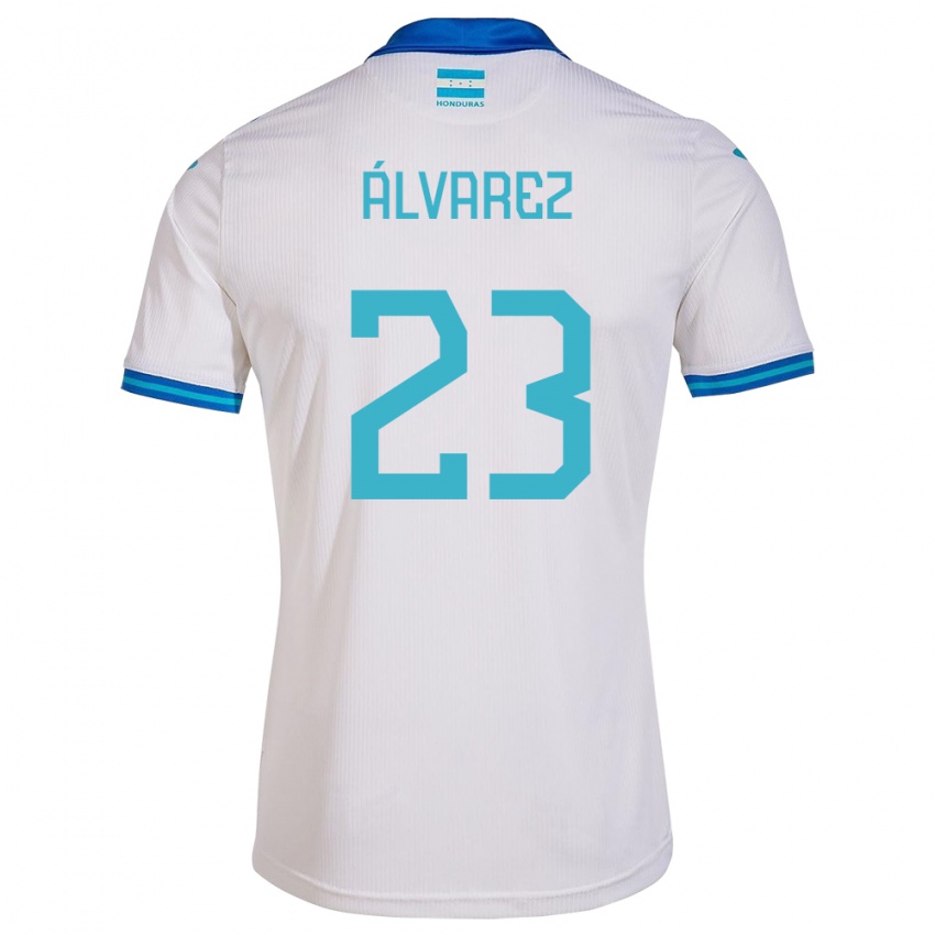 Kinderen Honduras Jorge Álvarez #23 Wit Thuisshirt Thuistenue 24-26 T-Shirt