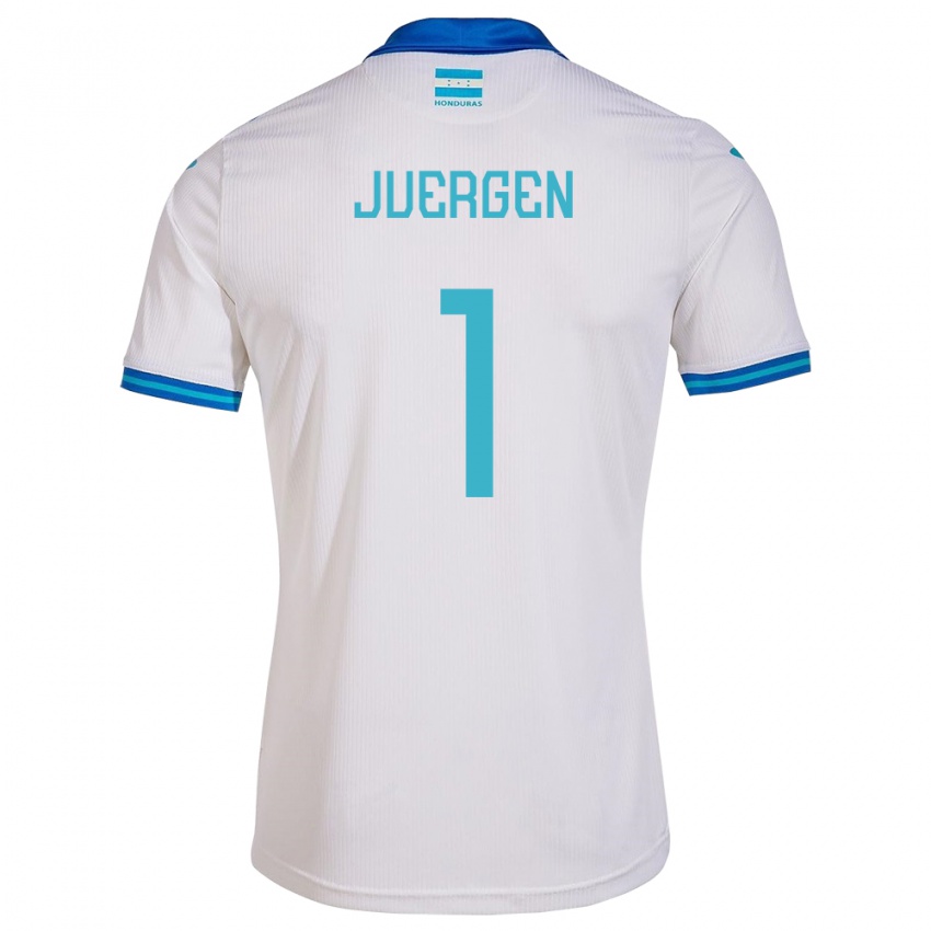 Kinderen Honduras Juergen García #1 Wit Thuisshirt Thuistenue 24-26 T-Shirt