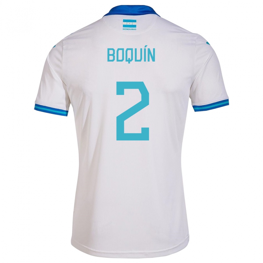 Kinderen Honduras Stiven Boquín #2 Wit Thuisshirt Thuistenue 24-26 T-Shirt