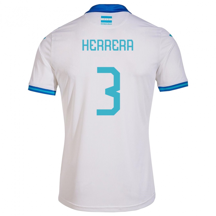 Kinderen Honduras David Herrera #3 Wit Thuisshirt Thuistenue 24-26 T-Shirt