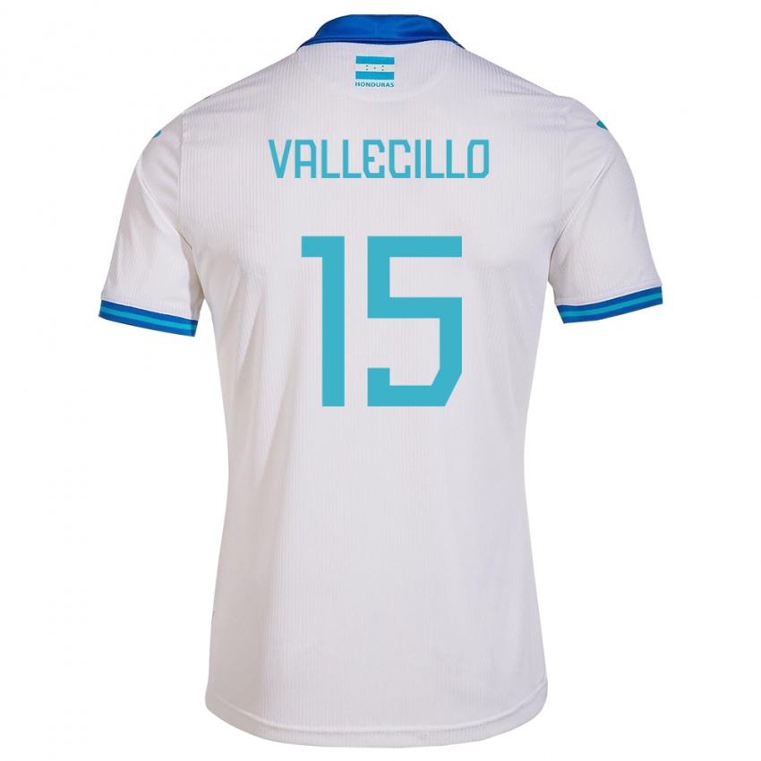 Kinderen Honduras Eric Vallecillo #15 Wit Thuisshirt Thuistenue 24-26 T-Shirt