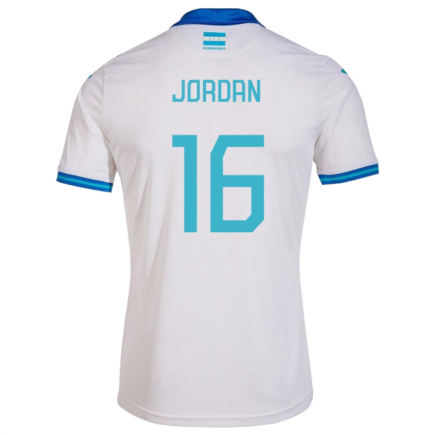 Kinderen Honduras Jordan García #16 Wit Thuisshirt Thuistenue 24-26 T-Shirt