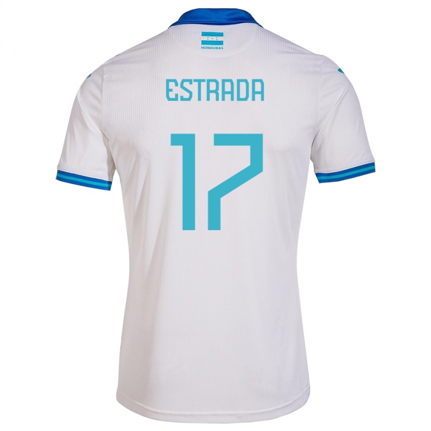 Kinderen Honduras Saúl Estrada #17 Wit Thuisshirt Thuistenue 24-26 T-Shirt