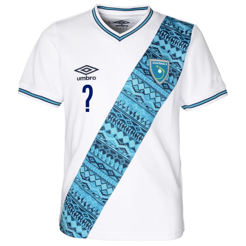 Kinderen Guatemala Uw Naam #0 Wit Thuisshirt Thuistenue 24-26 T-Shirt