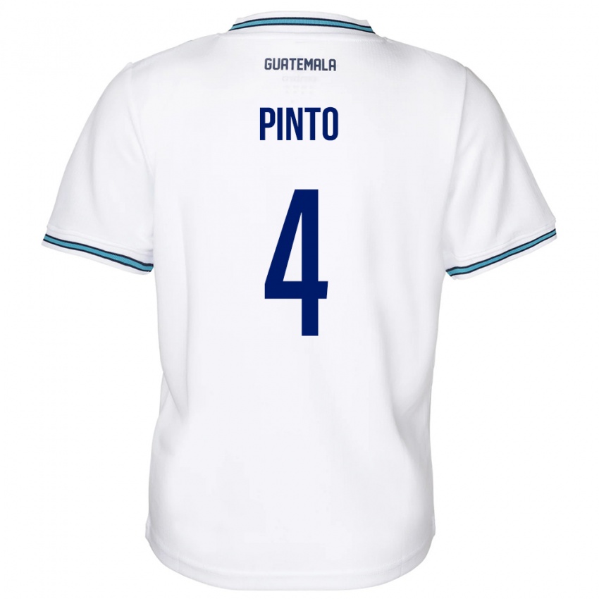 Kinderen Guatemala José Carlos Pinto #4 Wit Thuisshirt Thuistenue 24-26 T-Shirt