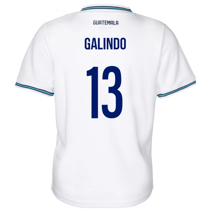 Kinderen Guatemala Alejandro Galindo #13 Wit Thuisshirt Thuistenue 24-26 T-Shirt