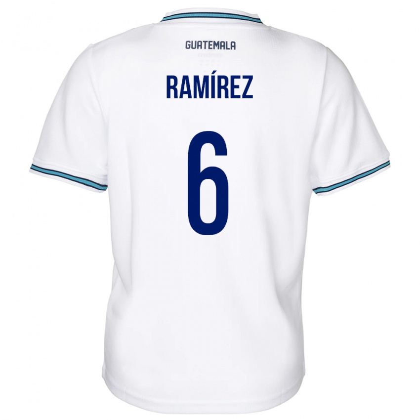 Kinderen Guatemala Kevin Ramírez #6 Wit Thuisshirt Thuistenue 24-26 T-Shirt