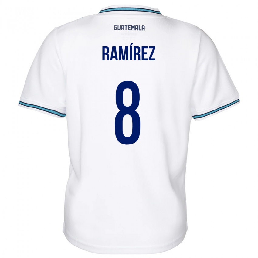 Kinderen Guatemala Dennis Ramírez #8 Wit Thuisshirt Thuistenue 24-26 T-Shirt