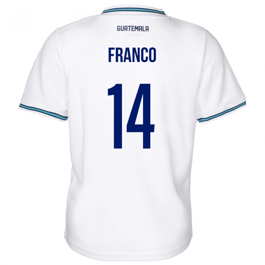 Kinderen Guatemala Jonathan Franco #14 Wit Thuisshirt Thuistenue 24-26 T-Shirt