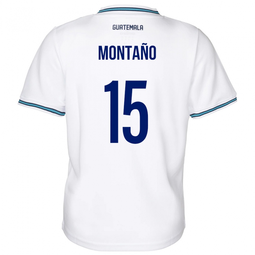 Kinderen Guatemala Figo Montaño #15 Wit Thuisshirt Thuistenue 24-26 T-Shirt