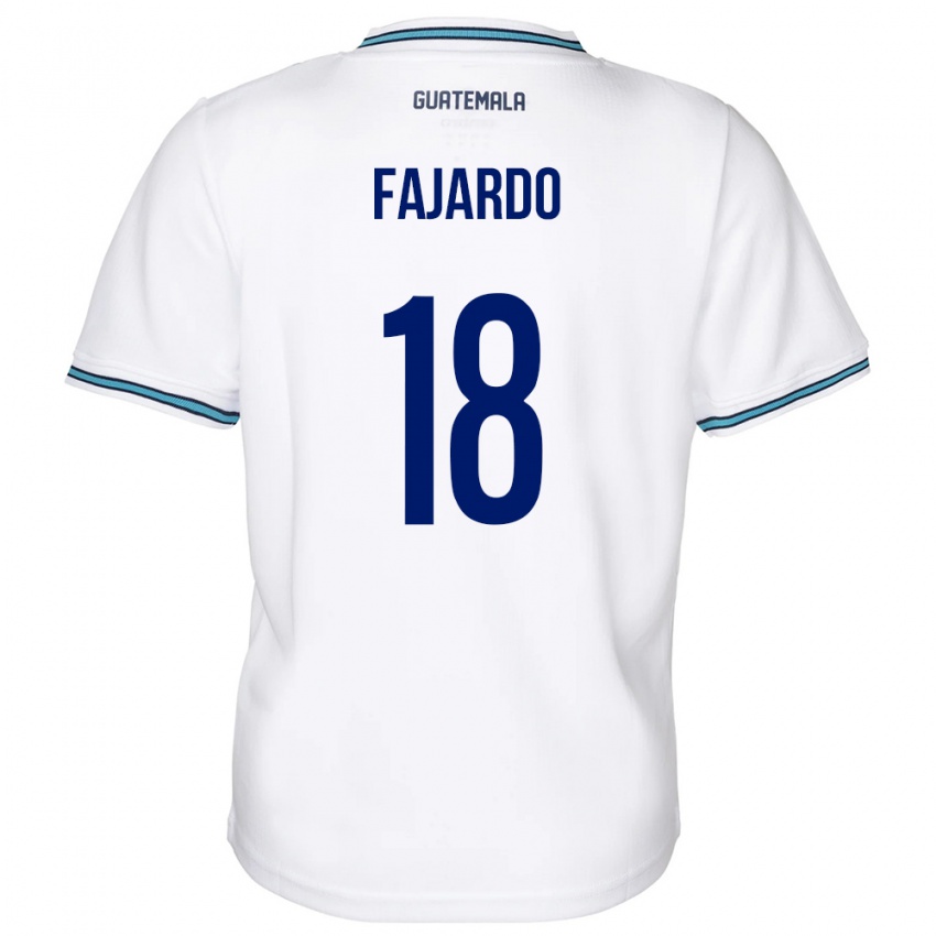 Kinderen Guatemala William Fajardo #18 Wit Thuisshirt Thuistenue 24-26 T-Shirt